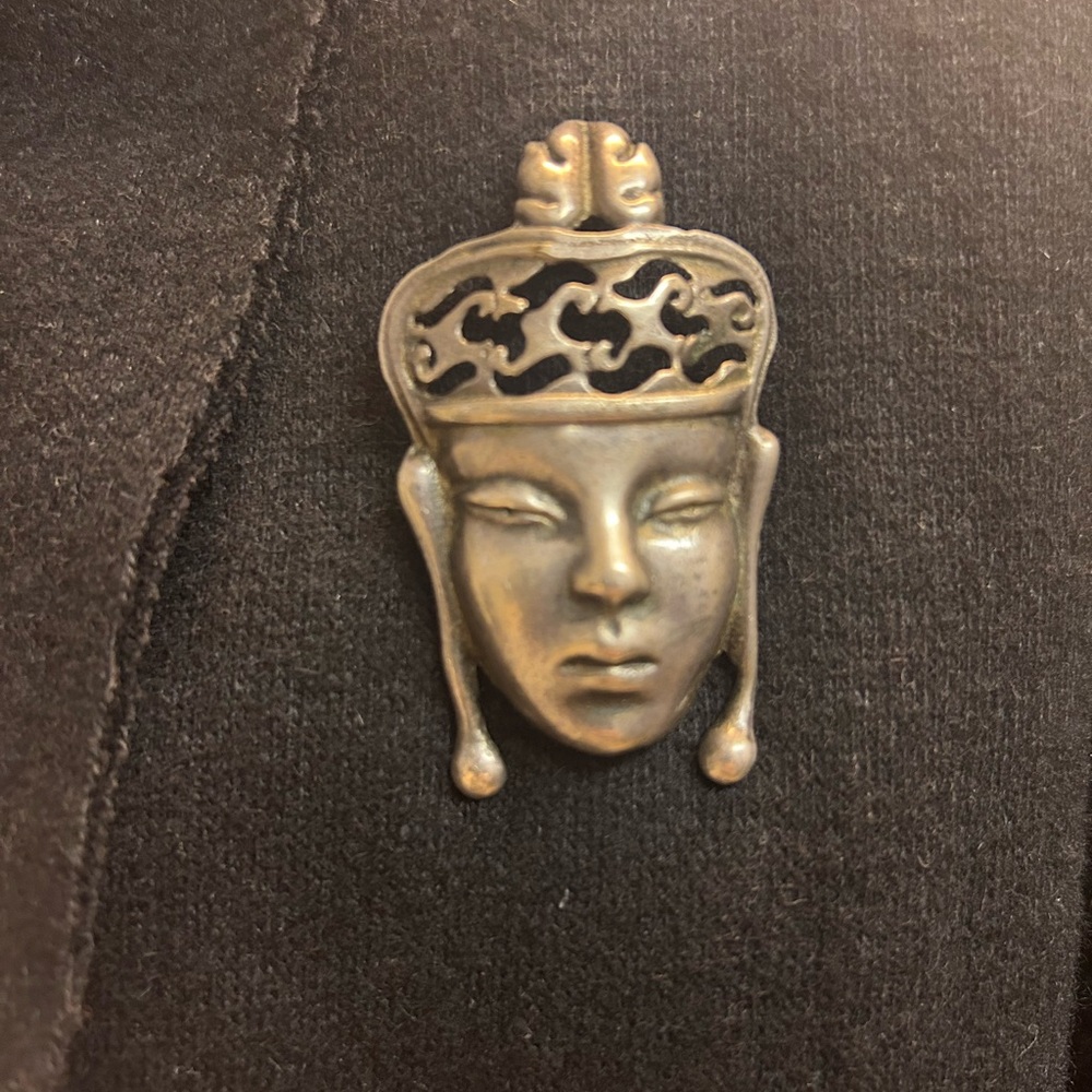 Vintage Art Deco Sterling Silver Pendant Brooch